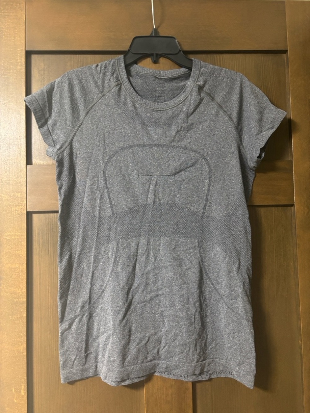 Lululemon Athletica Swiftly Tech Heathered Gray Short-Sleeve Flawed Tee Size 10 - Picture 4 of 5